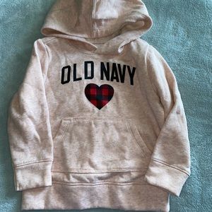 Old navy Pink hoodie with heart